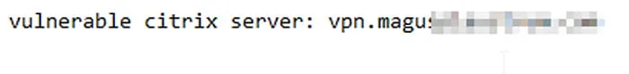 Vulnerable Citrix User VPN Exposed
